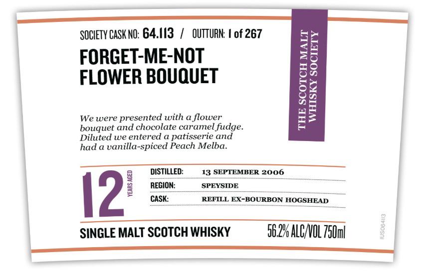 Mannochmore 2006 SMWS 64.113 Forget-me-not flower bouquet Refill Ex-Bourbon Hogshead 56.2% 750ml