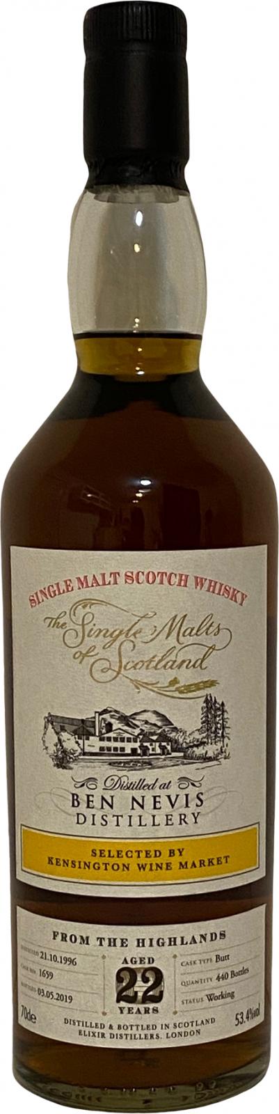 Ben Nevis 1996 ElD The Single Malts of Scotland Sherry Butt #1659 Kensington Wine Market 53.4% 700ml