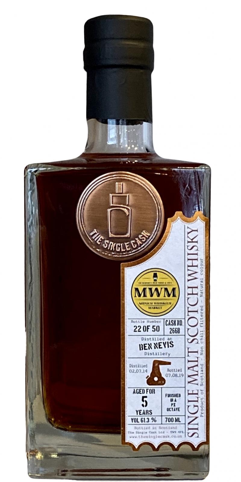 Ben Nevis 2014 TSCL Munich Whisky Market 2019 PX Octave Cask 266B 61.3% 700ml