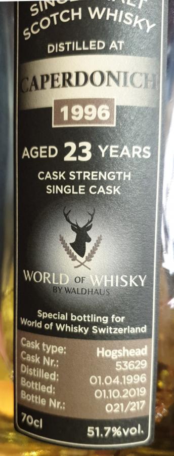 Caperdonich 1996 Cm Ratings And Reviews Whiskybase