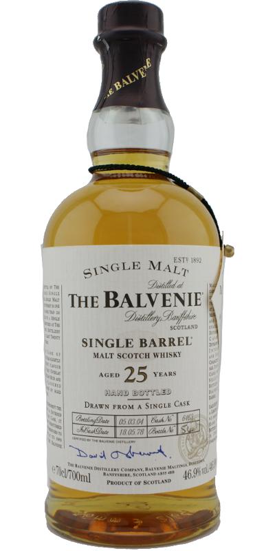 Balvenie 25yo Single Barrel Bourbon 46.9% 700ml