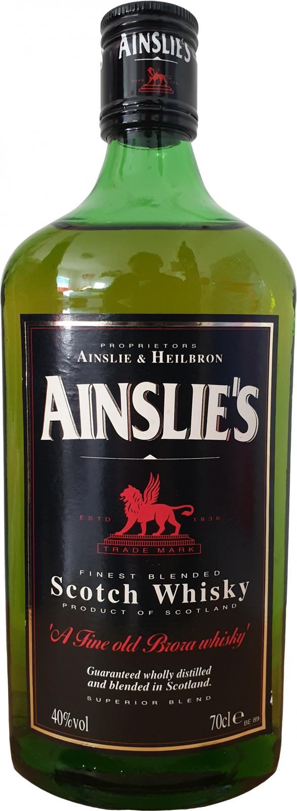 Ainslie's Blended Scotch Whisky 40% 700ml