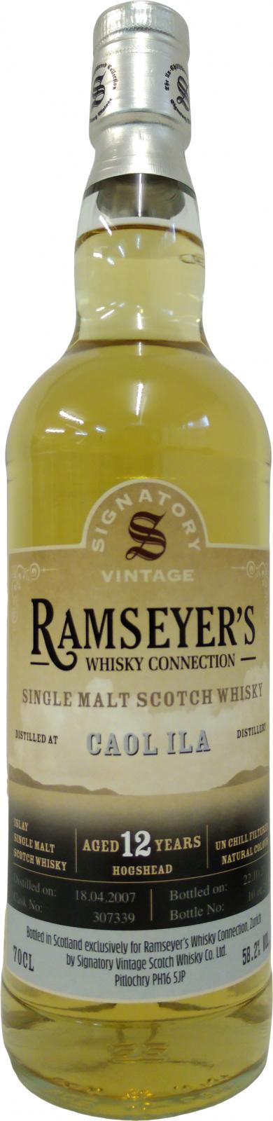 Caol Ila 2007 SV #307339 Ramseyer's Whisky Connection 58.2% 700ml