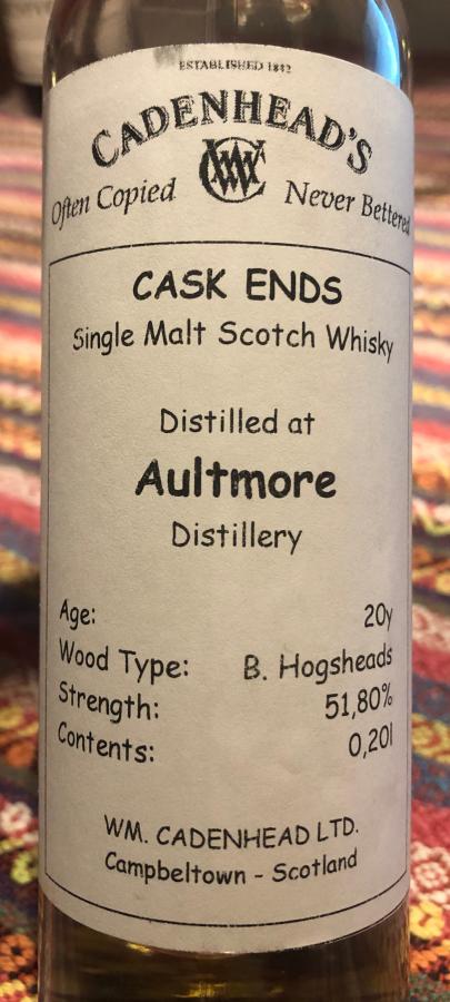 Aultmore 20yo CA Cask Ends Bourbon hogsheads 51.8% 200ml