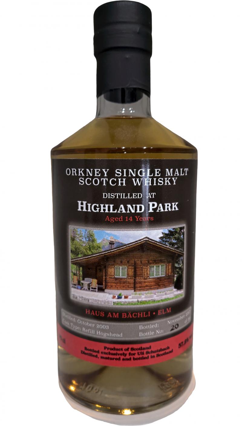 Highland Park 2003 UD Private Bottling Refill Hogshead Haus am Bachli 57.9% 700ml