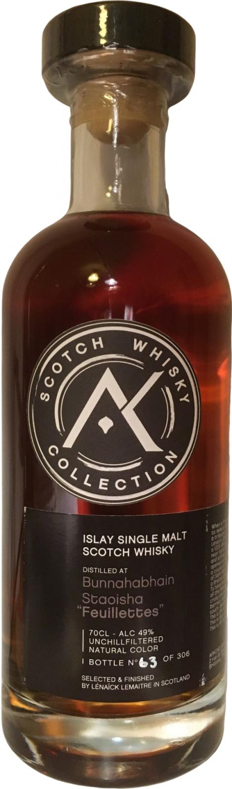 Bunnahabhain Staoisha Feuillettes Nag Arkoad Scotch Whisky Collection Fut feuillette 49% 700ml