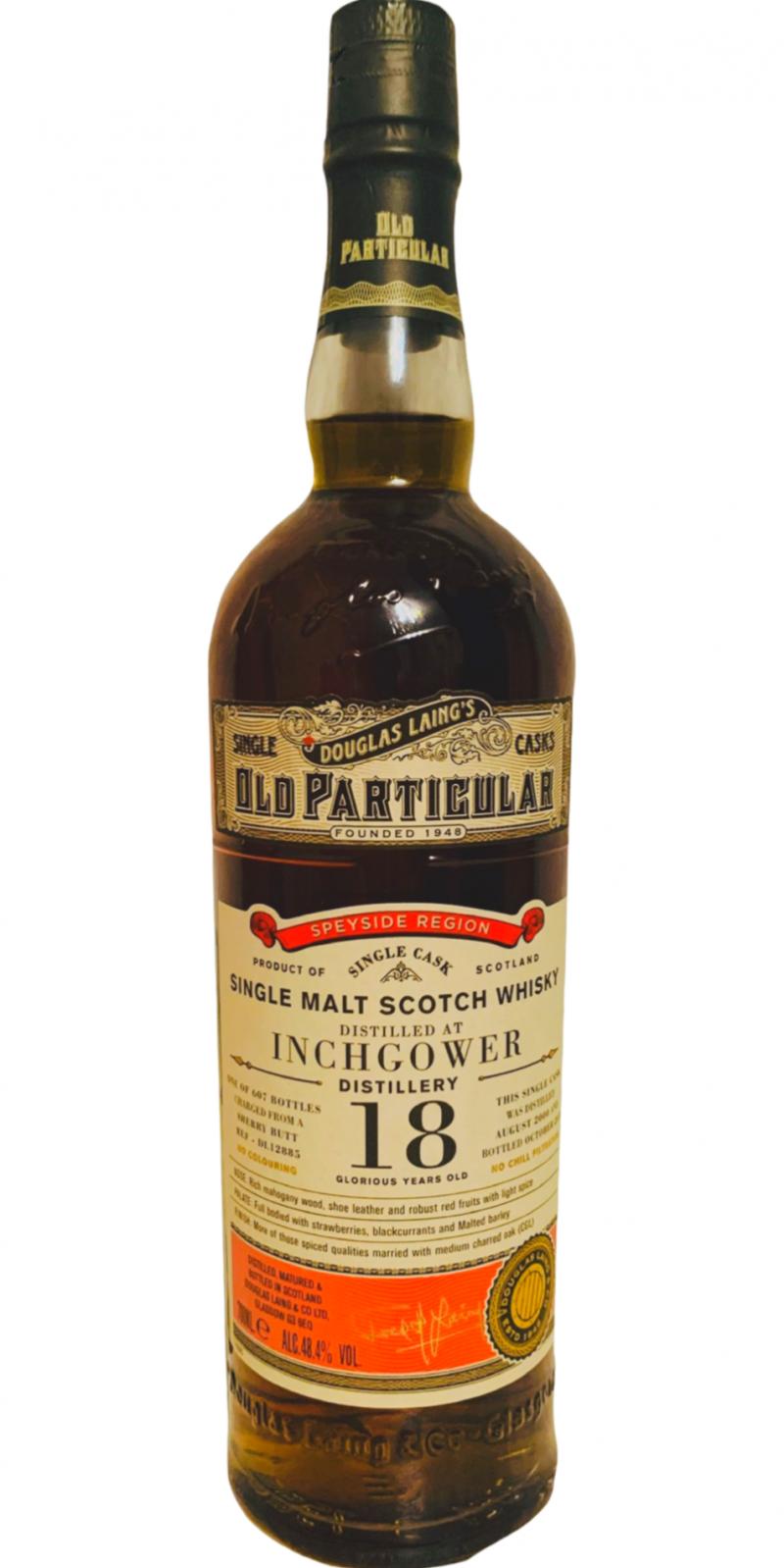Inchgower 2000 DL Old Particular Sherry Butt 48.4% 700ml