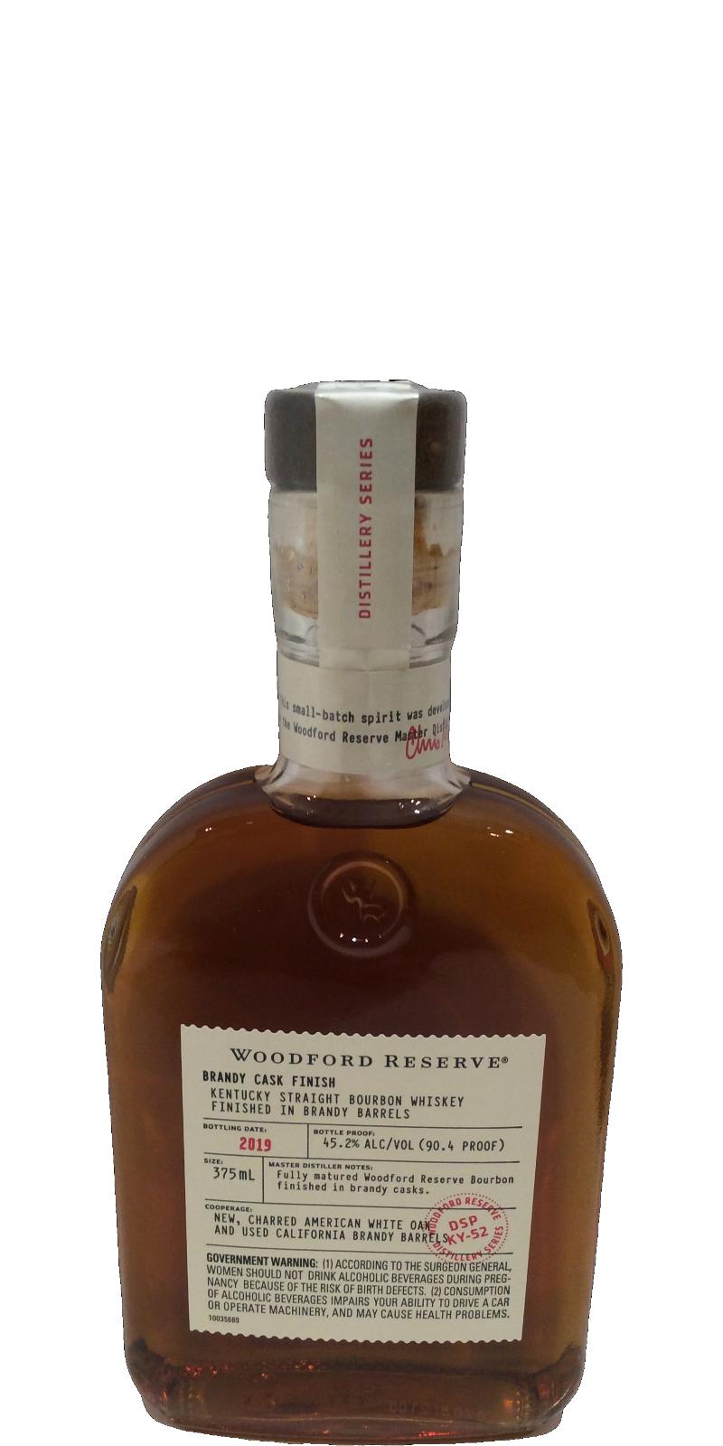 Woodford Reserve Kentucky Straight Bourbon Whisky Brandy Cask Finish 45.2% 375ml