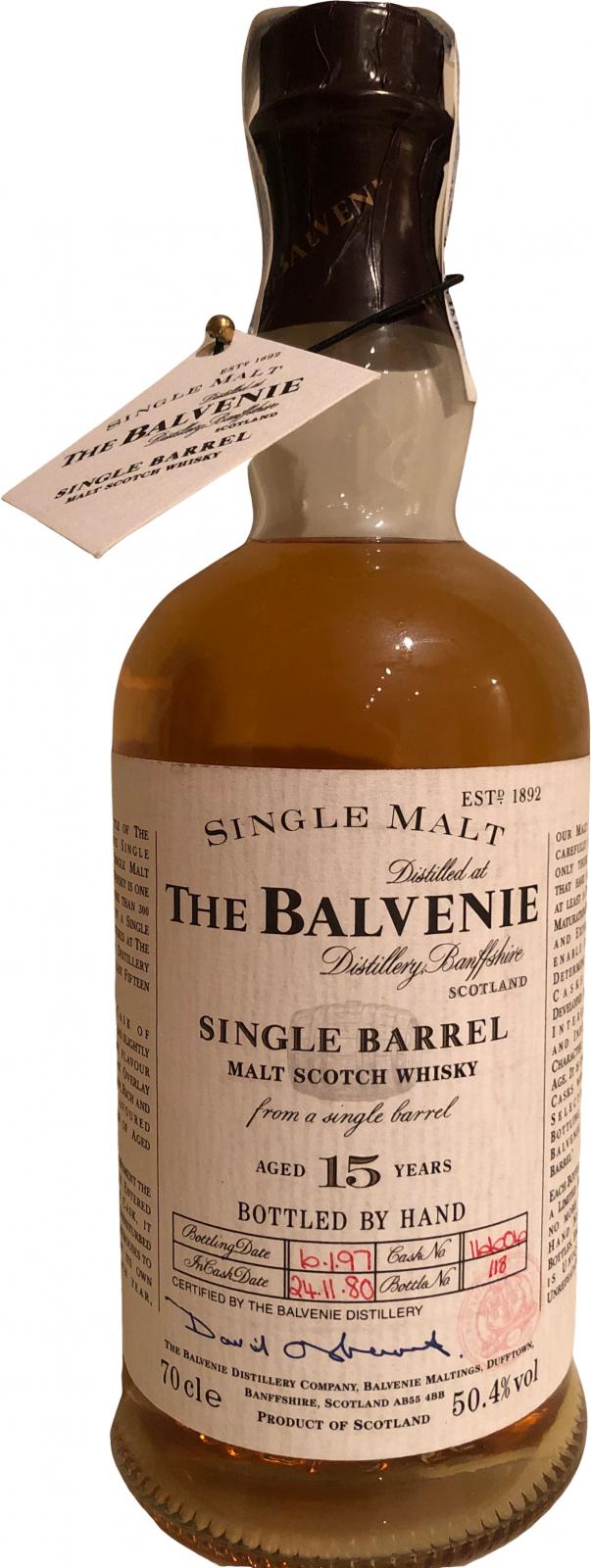 Balvenie 15yo Single Barrel 1101006 50.4% 700ml