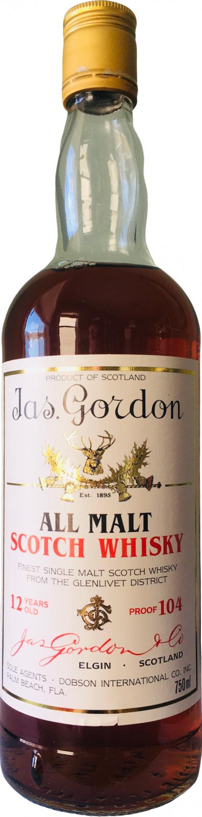 Jas. Gordon & Co 12yo All Malt Scotch Whisky 52% 750ml