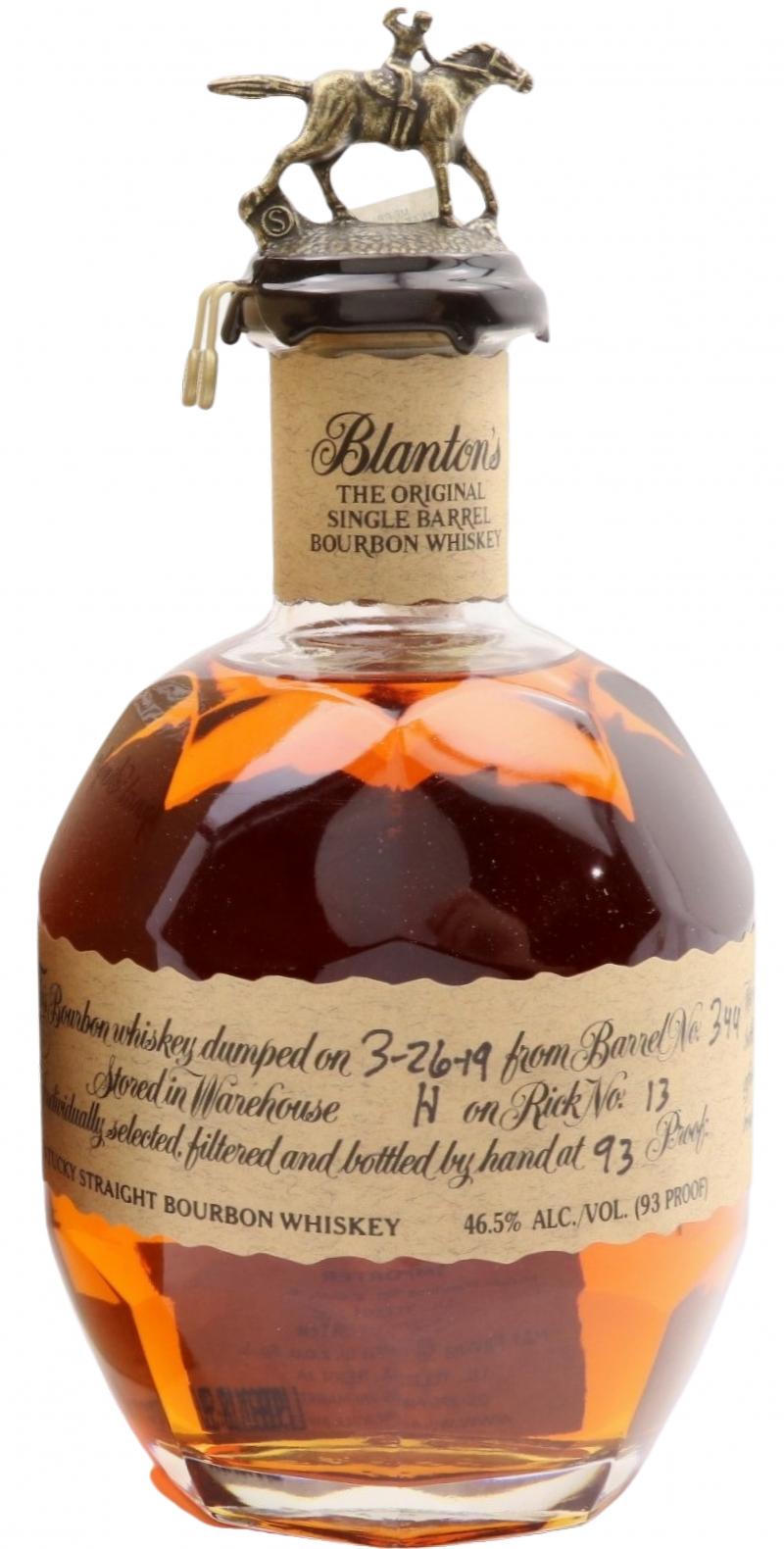Blanton's The Original Single Barrel Bourbon Whisky #344 46.5% 700ml