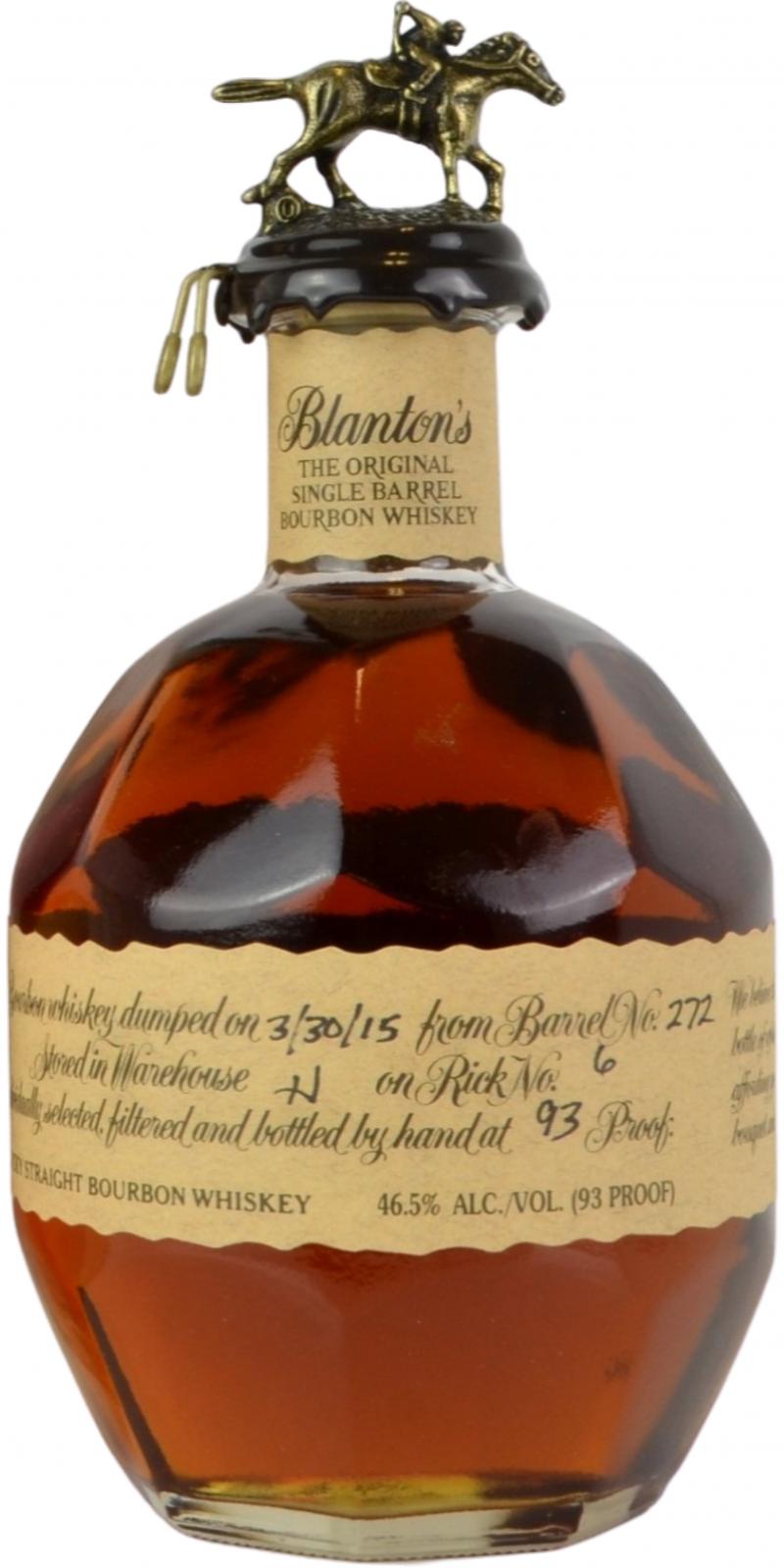 Blanton's The Original Single Barrel Bourbon Whisky #272 46.5% 700ml