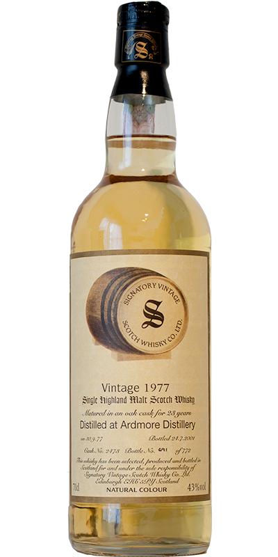 Ardmore 1977 SV Vintage Collection Oak Cask #2473 43% 700ml