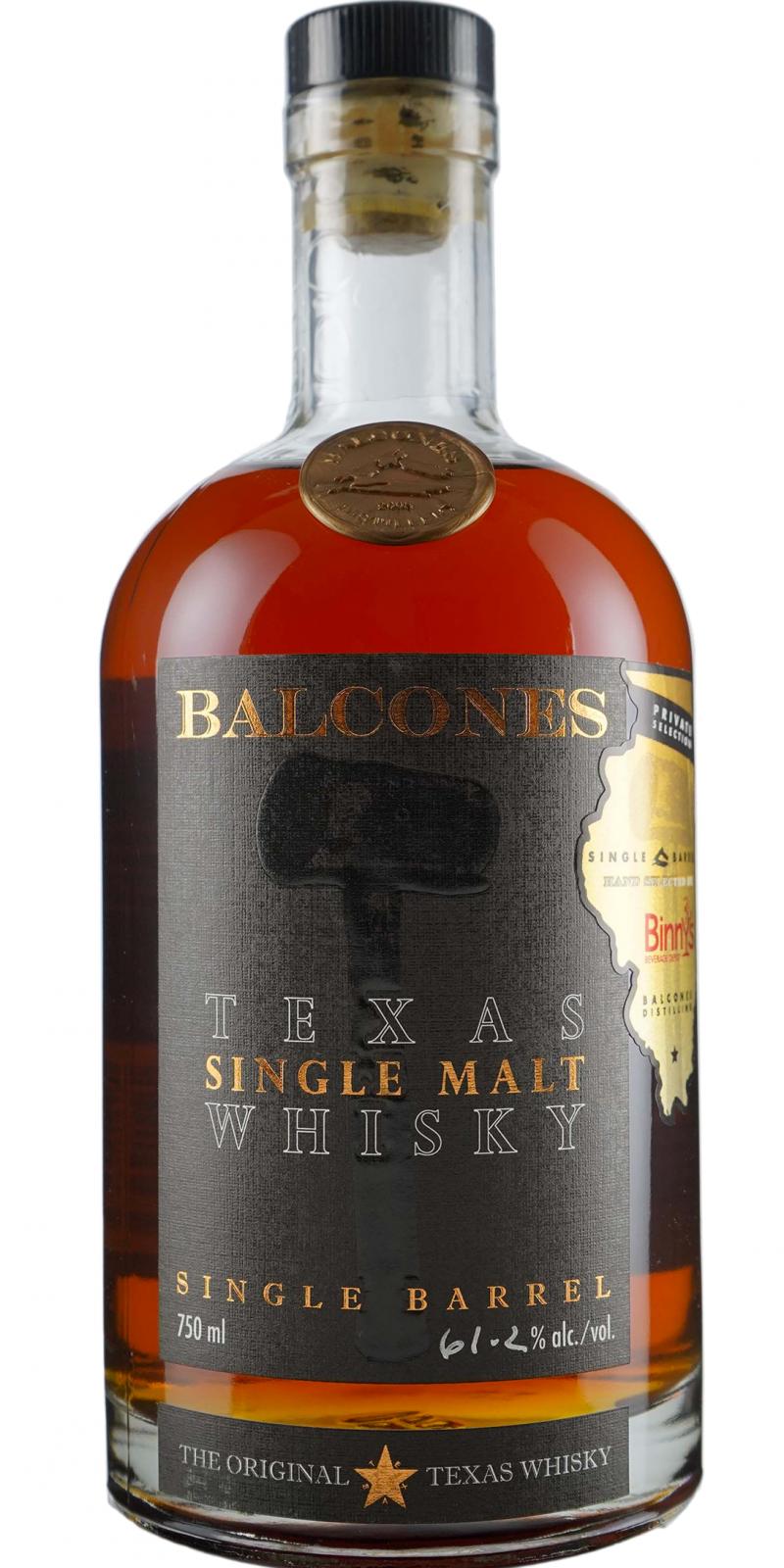 Balcones Texas Single Malt Whisky Single Barrel #9435 61.2% 750ml