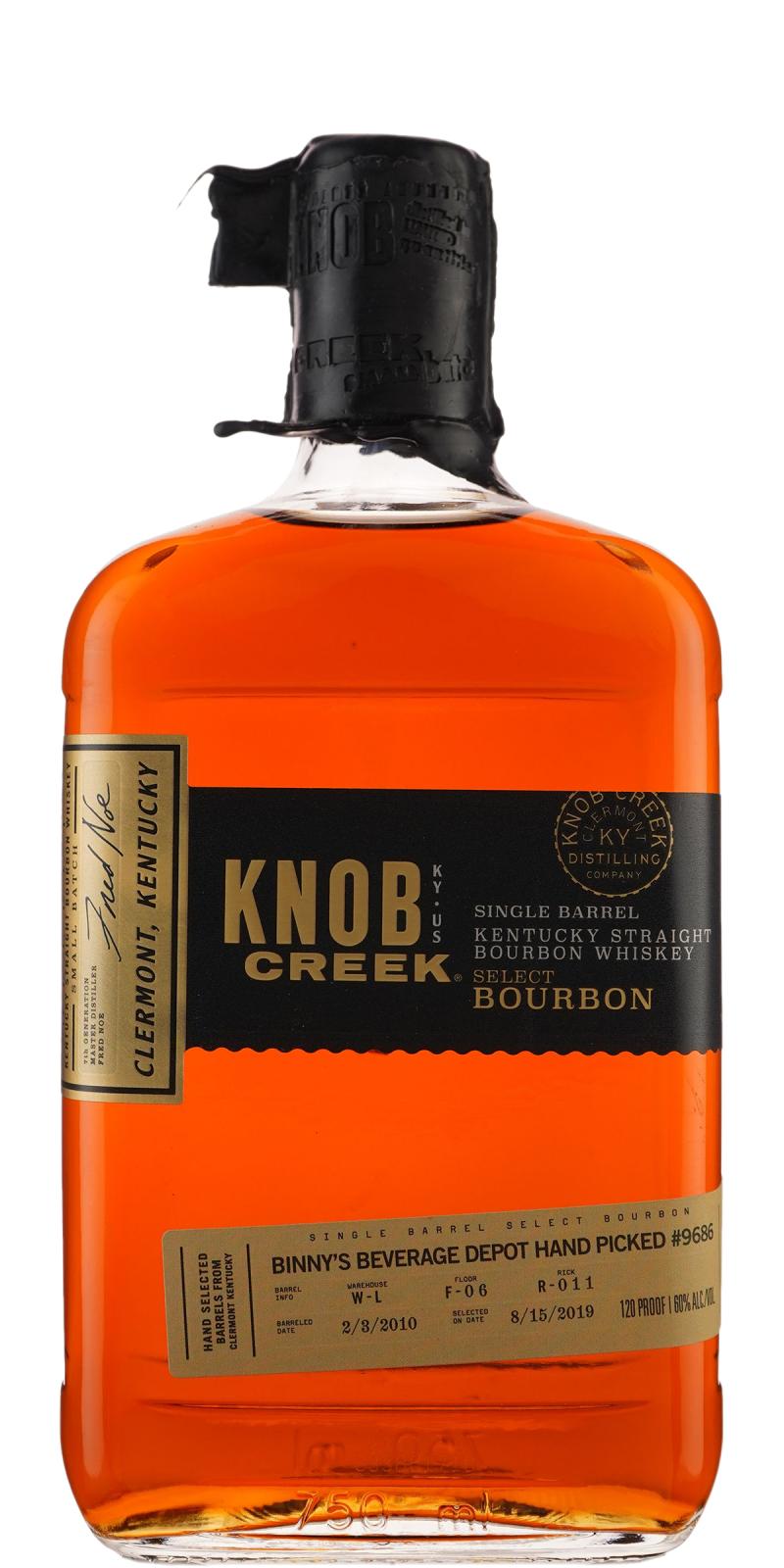Knob Creek Single Barrel Select Handpicked Single Barrel #9686 Binny's Beverage Depot 60% 750ml