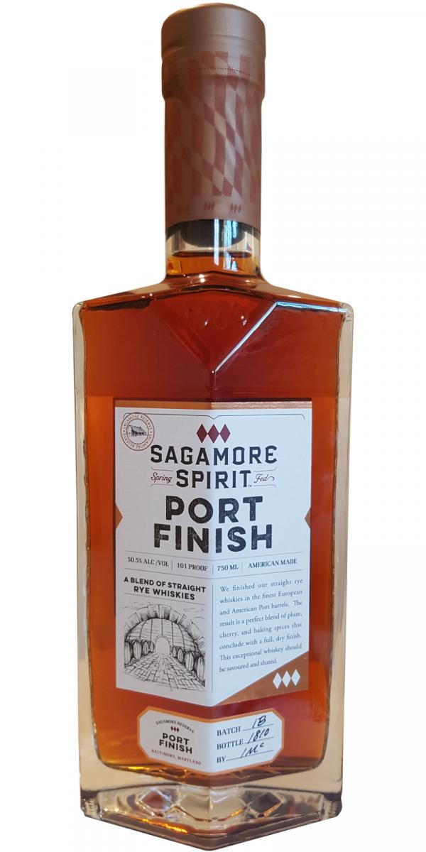 Sagamore Spirit Port Finish A Blend of Straight Rye Whiskies European & American Port Barrels Finish 50.5% 750ml