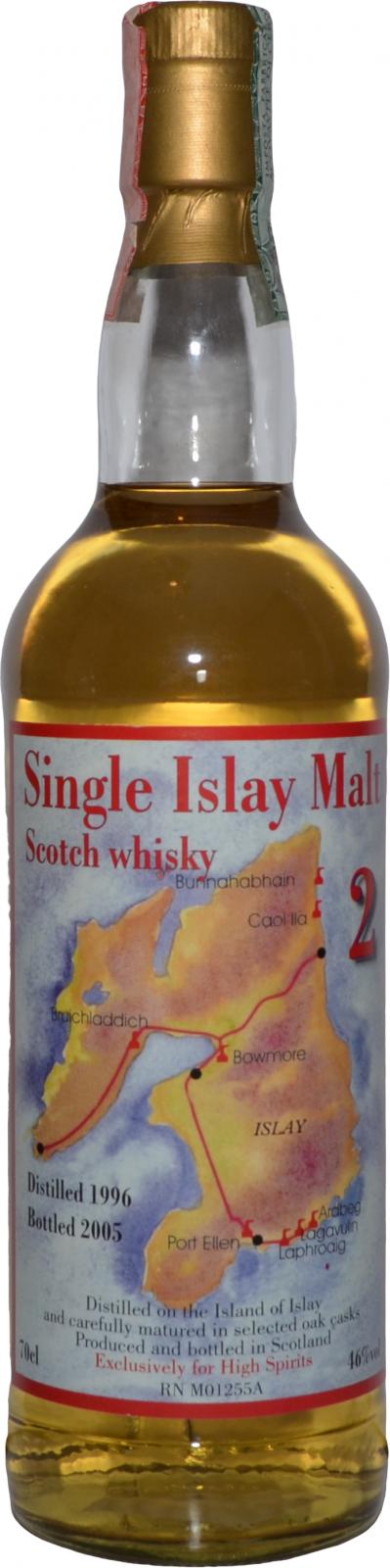 Single Islay Malt Scotch Whisky 1996 HSC for High Spirits 46% 700ml