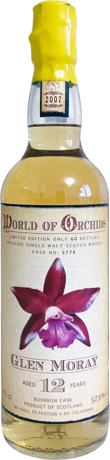 Glen Moray 2007 JW World of Orchids Bourbon Cask #5776 Hauptstross 100 57.8% 700ml