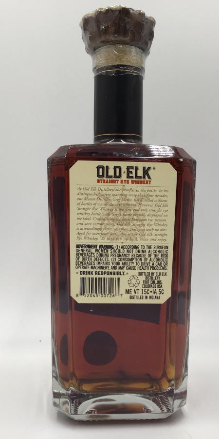 Old Elk Straight Rye Whiskey