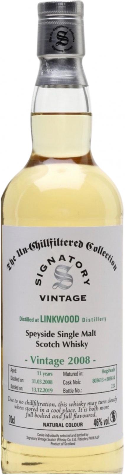 Linkwood 2008 SV The Un-Chillfiltered Collection #803835 46% 750ml