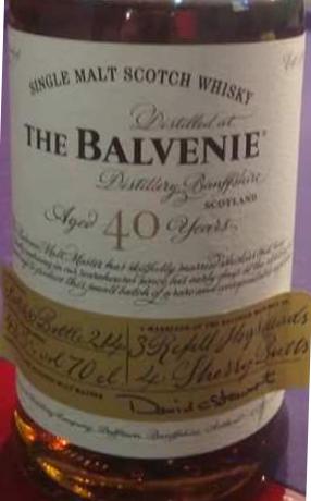 Balvenie 40yo 3 Reffil Hogsheads + 4 Sherry Butts Batch 6 48.5% 700ml