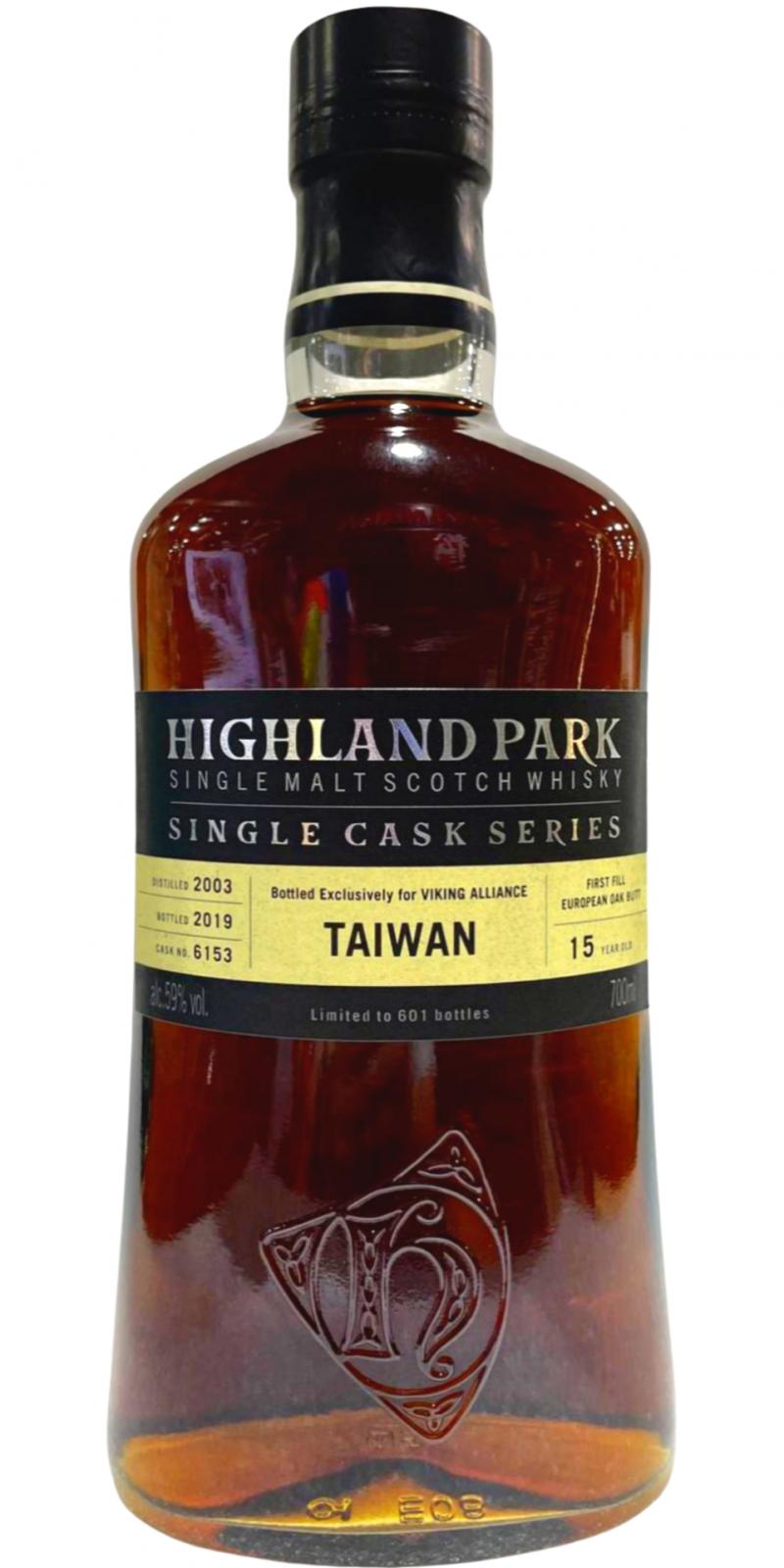Highland Park 2003 Single Cask Series 1st Fill European Oak Butt #6153 Viking Alliance Taiwan 59% 700ml