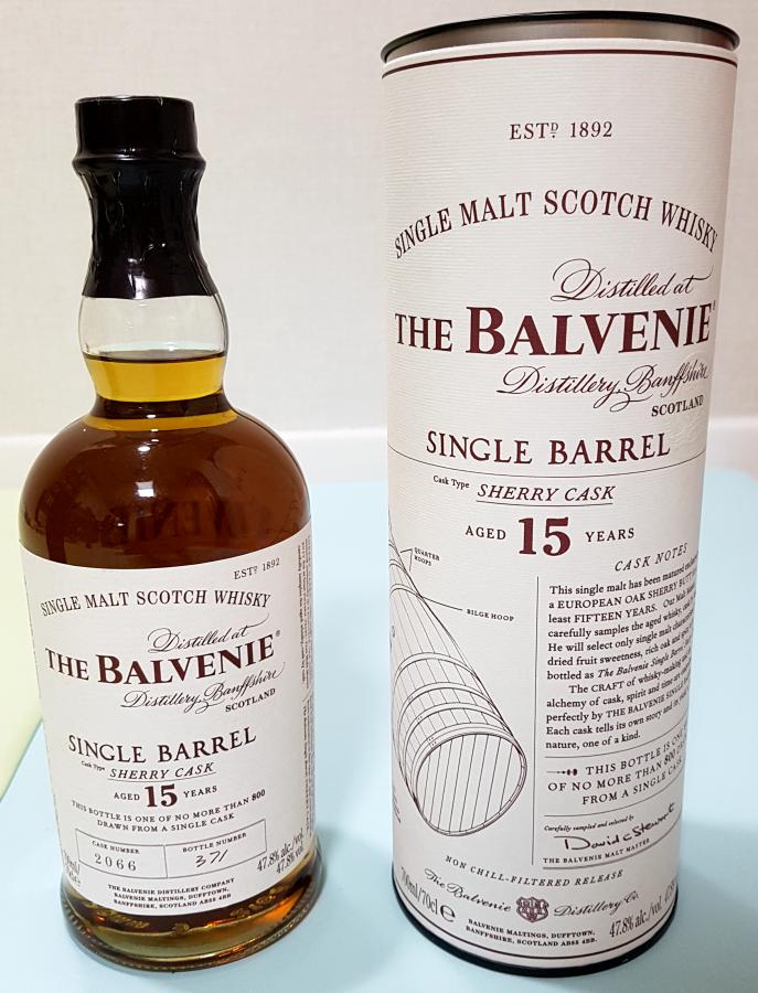 Balvenie 15yo Single Barrel Sherry Cask Sherry Cask 2066 47.8% 700ml