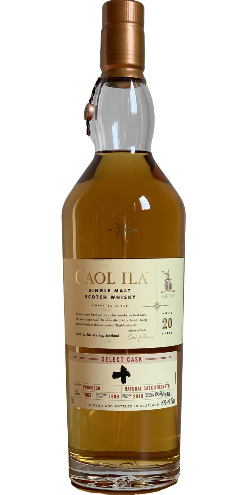 Caol Ila 1999 Select Cask Puncheon 7N03 Whisky Plus 59.9% 700ml