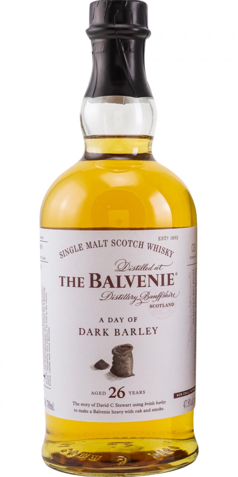 Balvenie 26yo a Day of Dark Barley 1st Fill Bourbon #6853 47.8% 700ml