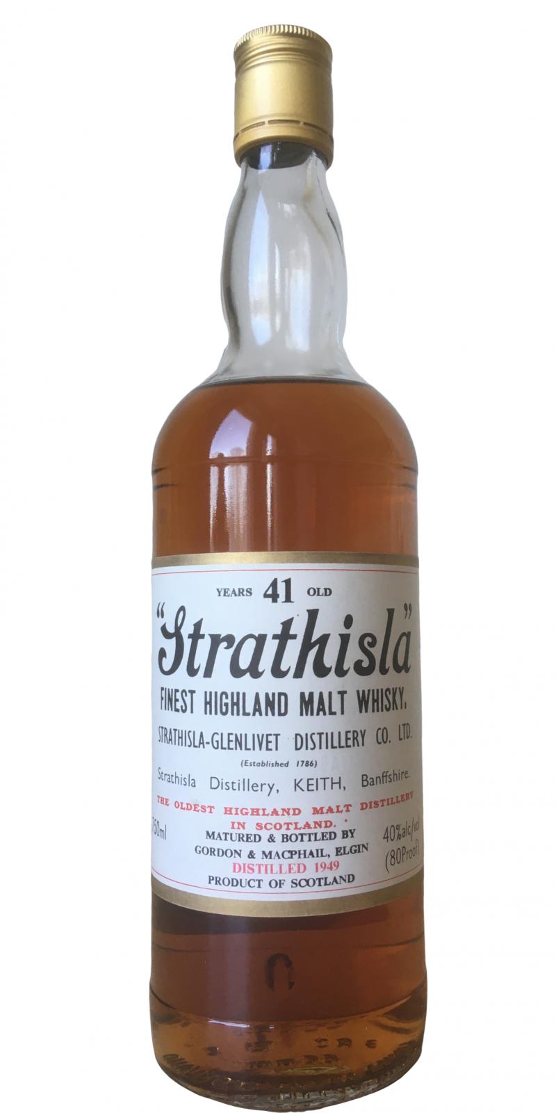 Strathisla 1949 GM Licensed Bottling Screw cap 40% 750ml