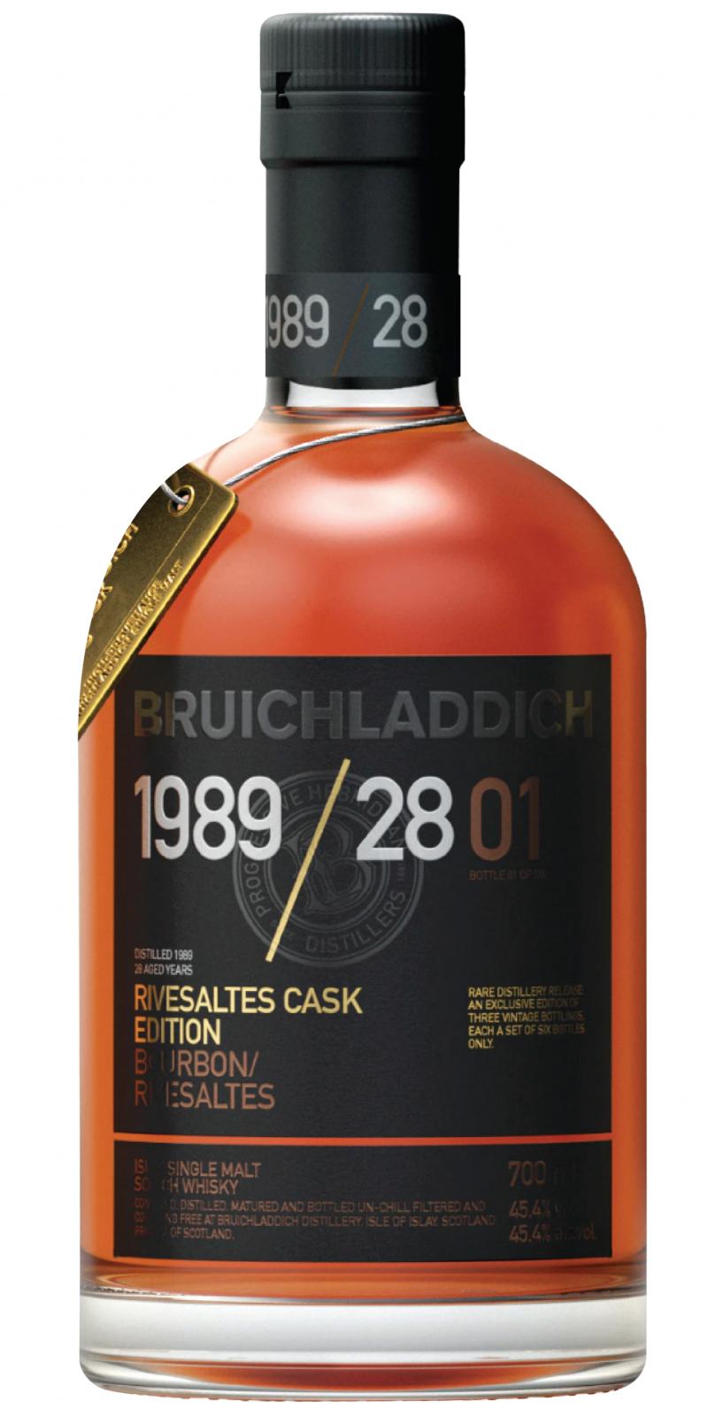 Bruichladdich 1989 28 01 Rivesaltes Bourbon DFS Singapore 45.4% 700ml
