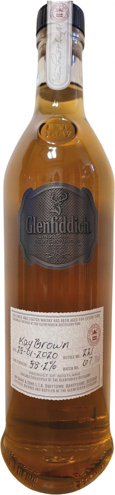 Glenfiddich 15yo CS Handbottled at Visitor Center Batch #67 58.2% 700ml
