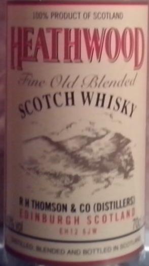 Heathwood Fine Old Blended Scotch Whisky