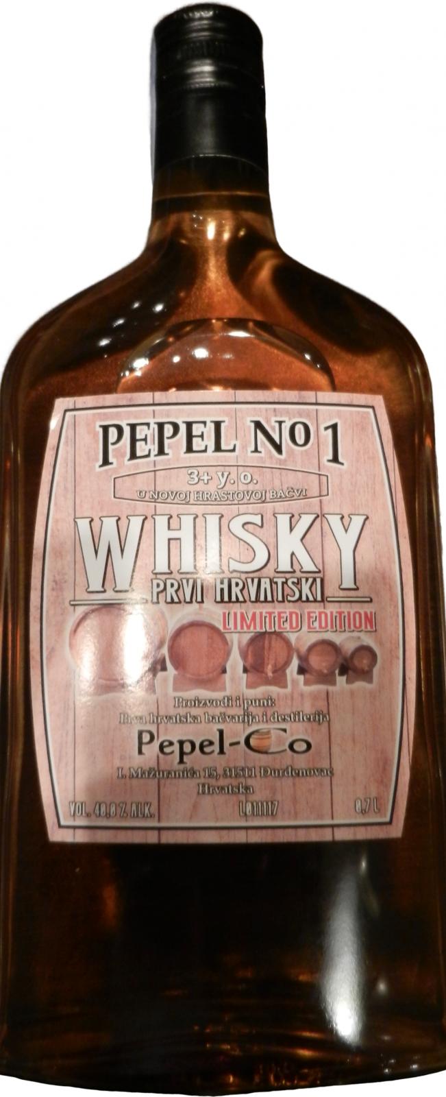 Pepel No1 3yo Limited Edition #117 40% 700ml