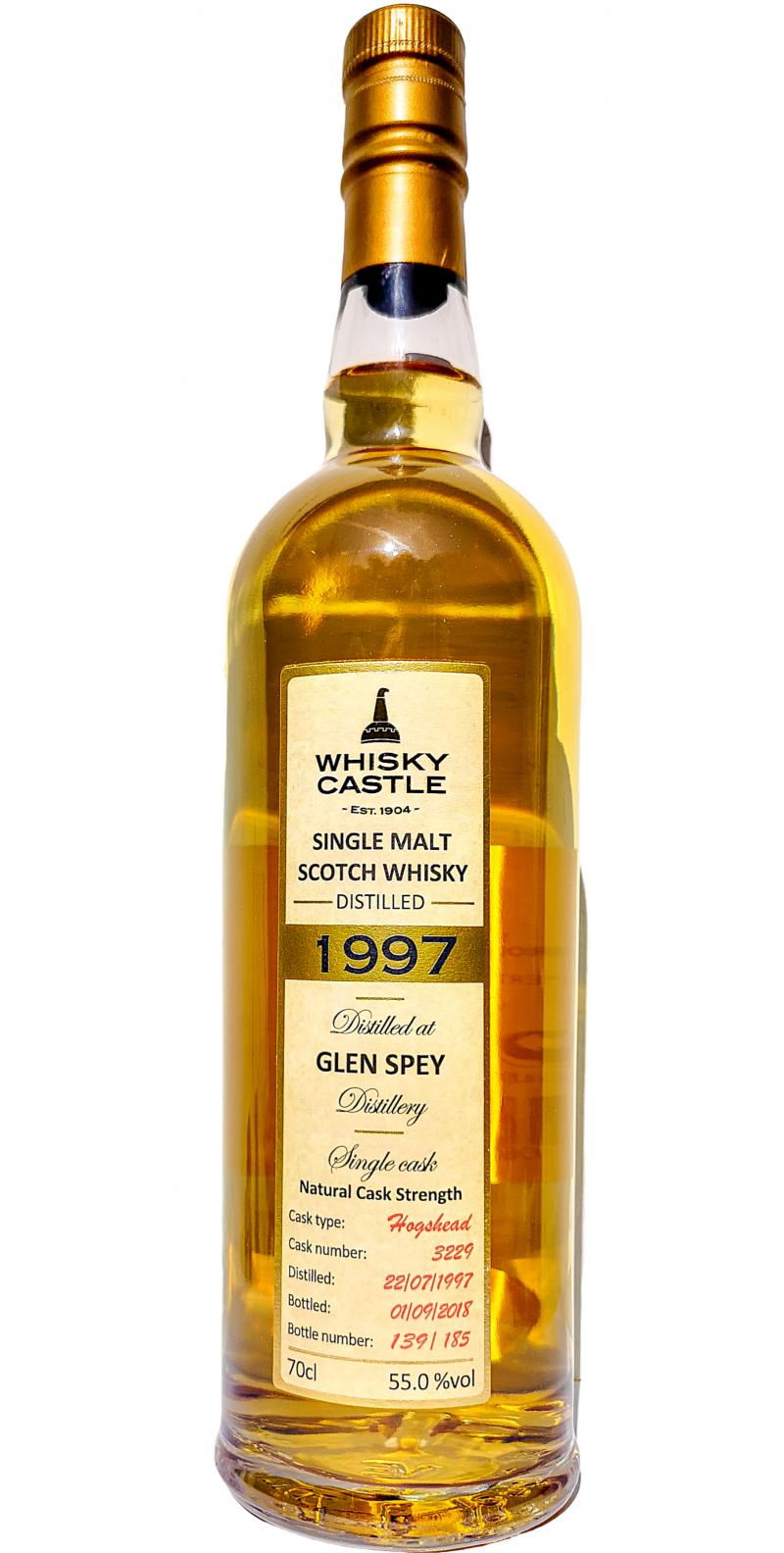 Glen Spey 1997 MMcK Whisky castle exclusive #3229 55% 700ml