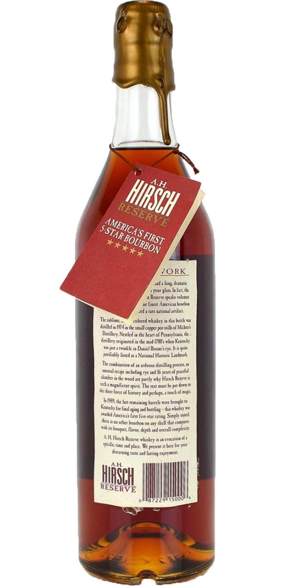 A.H. Hirsch 1974 - Ratings and reviews - Whiskybase