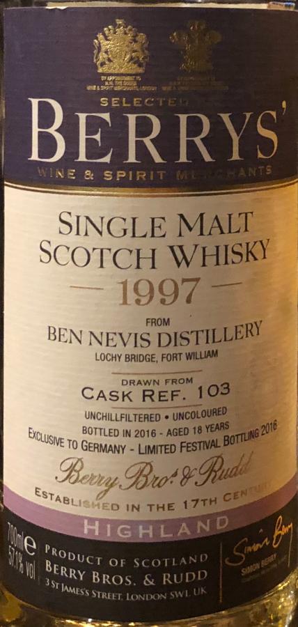 Ben Nevis 1997 BR - Ratings and reviews - Whiskybase