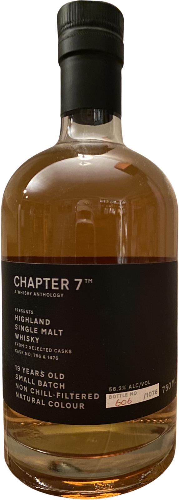 Highland 19yo Ch7 A Whisky Anthology 796 + 1476 56.2% 750ml