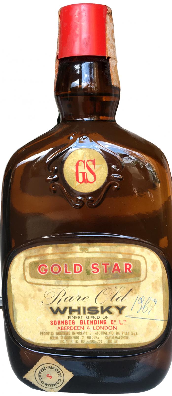 Gold Star Rare Old Whisky Pilla S.p.A. Bologna Italy 43% 750ml