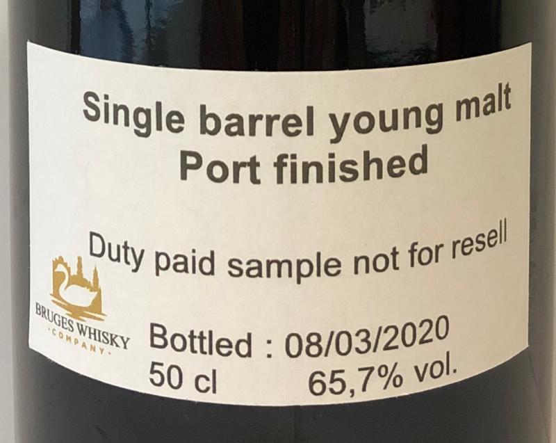Bruges Whisky Company Single Barrel Young Malt