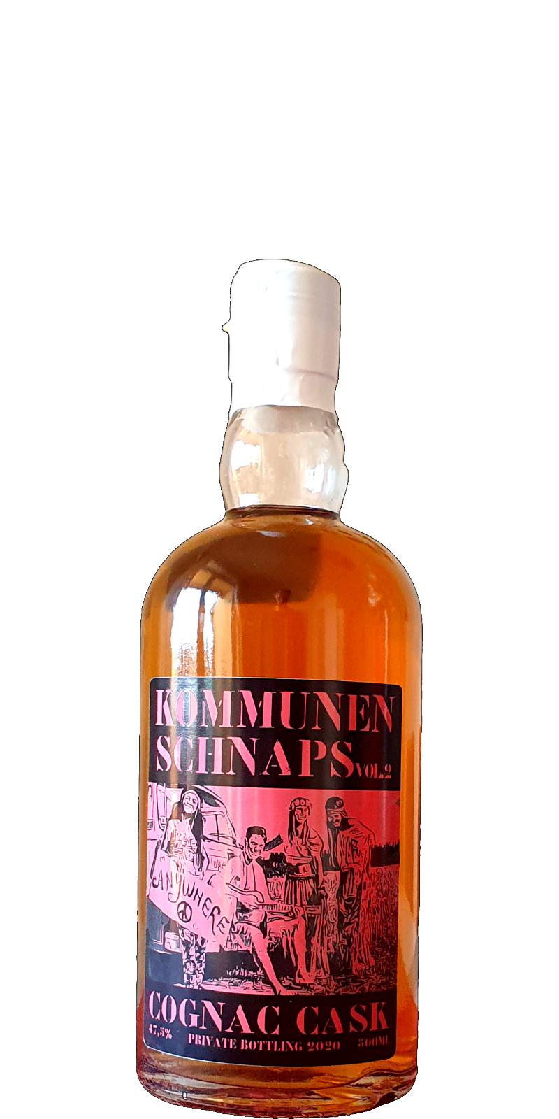 Kommunen Schnaps Private Bottling 2020 UD Cognac Cask 47.5% 500ml