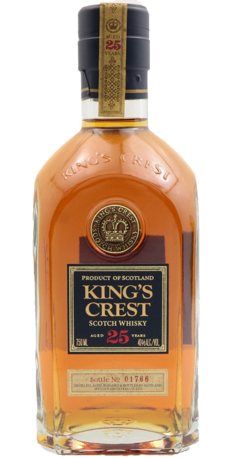 King's Crest 25yo Scotch Whisky International Brands Inc. Duxbury MA 40% 750ml