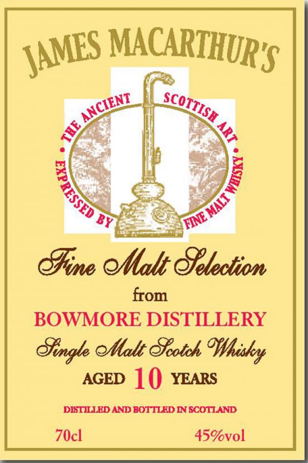 Bowmore 10yo JM Fine Malt Selection 45% 700ml