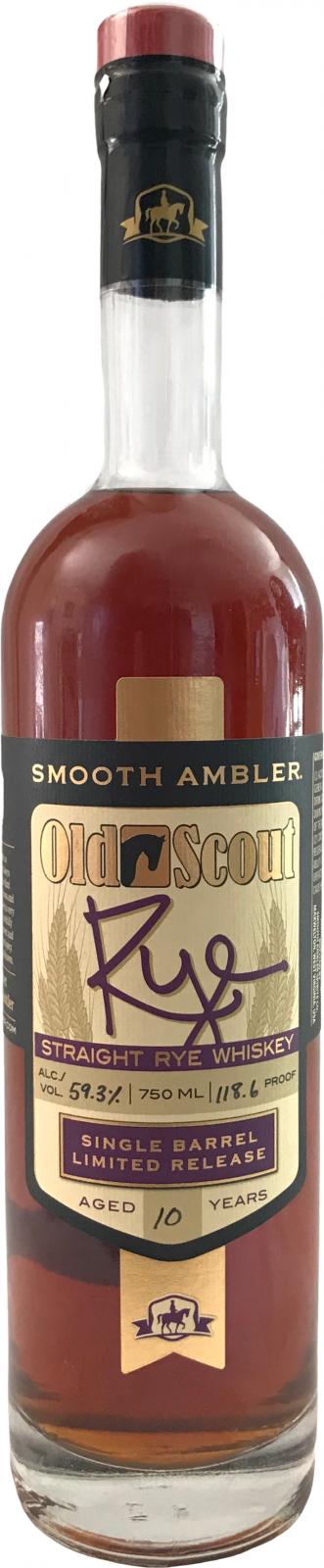 Smooth Ambler 10yo Old Scout Rye Single Barrel New American Charred Oak #3574 59.3% 750ml