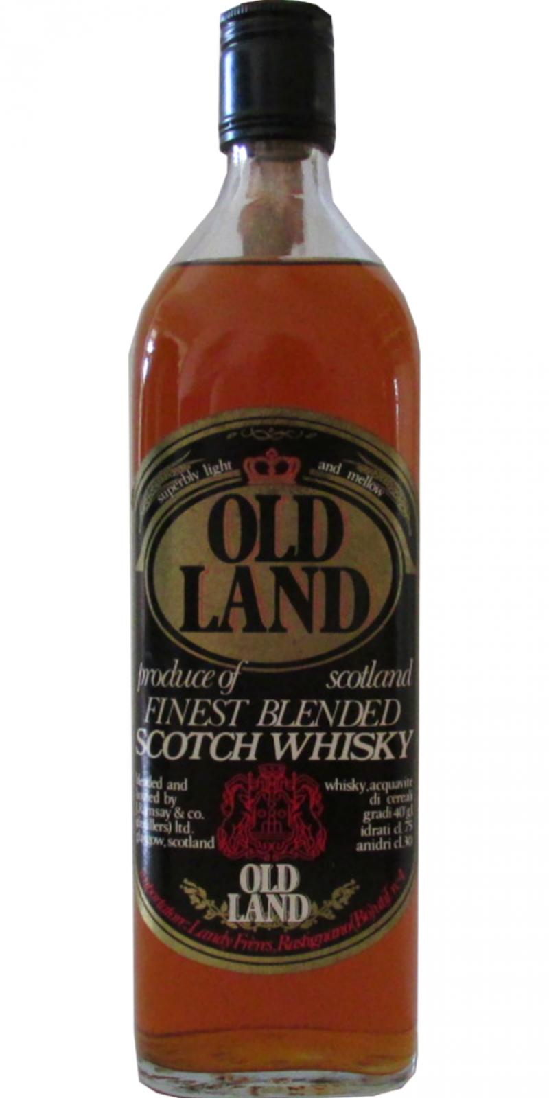 Old Land Finest Blended Scotch Whisky Landy Freres Rastignano Bologna Italy 40% 750ml