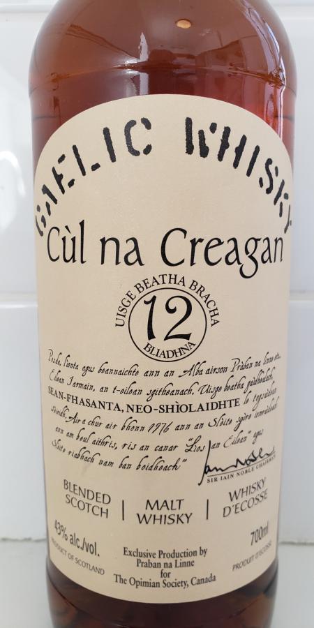 Cùl na Creagan 12-year-old - Ratings and reviews - Whiskybase