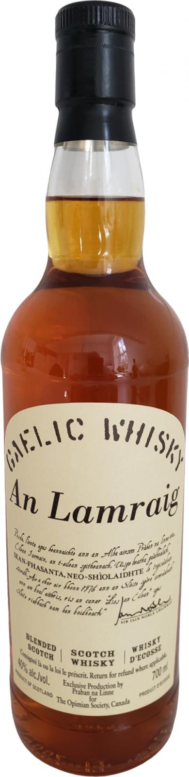 Blended Scotch Whisky An Lamraig Gaelic Whisky The Opimian Society 40% 700ml
