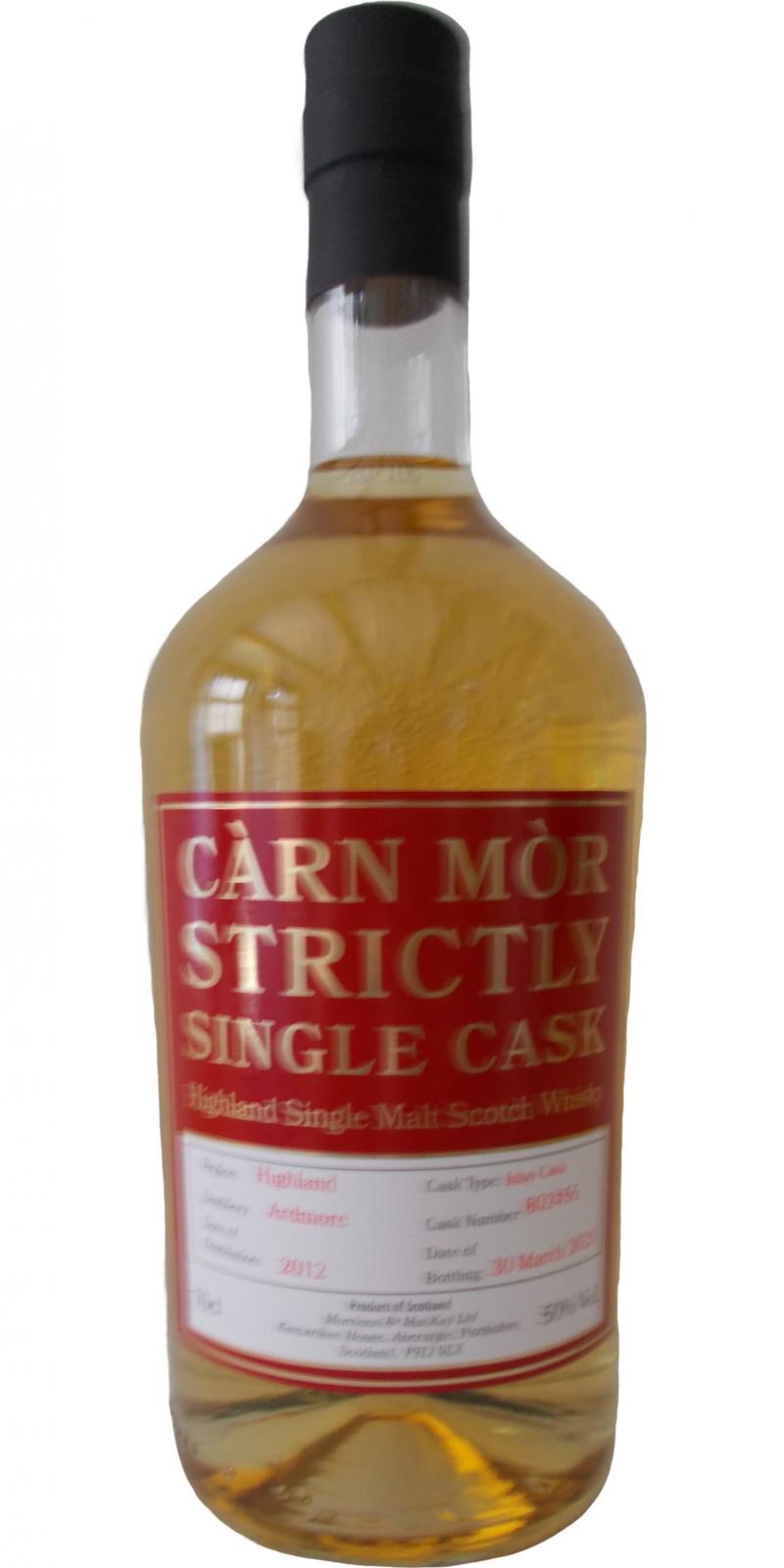Ardmore 2012 MMcK Carn Mor Strictly Single Cask ex-Islay cask #802456 50% 700ml