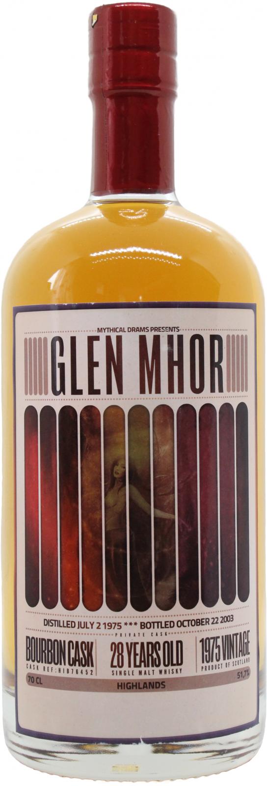 Glen Mhor 1975 UD Bourbon Cask HIB76452 Private Bottling 51.7% 700ml