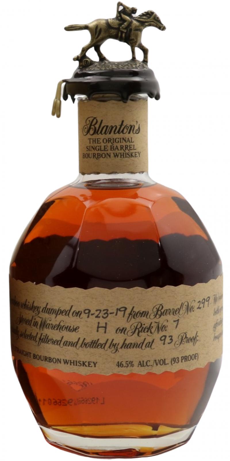 Blanton's The Original Single Barrel Bourbon Whisky #299 46.5% 700ml